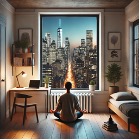 Boy Sitting NY